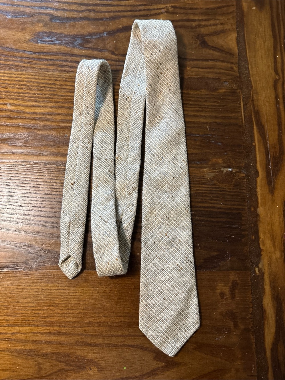 Vintage Hortex Irish Tweed 100% Pure Wool Skinny Tie Made in Ireland